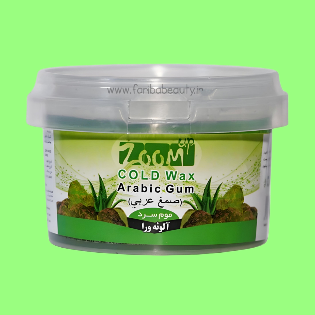 صمغ عربی حاوی عصاره آلوئه ورا زوم آپ (موم عربی)